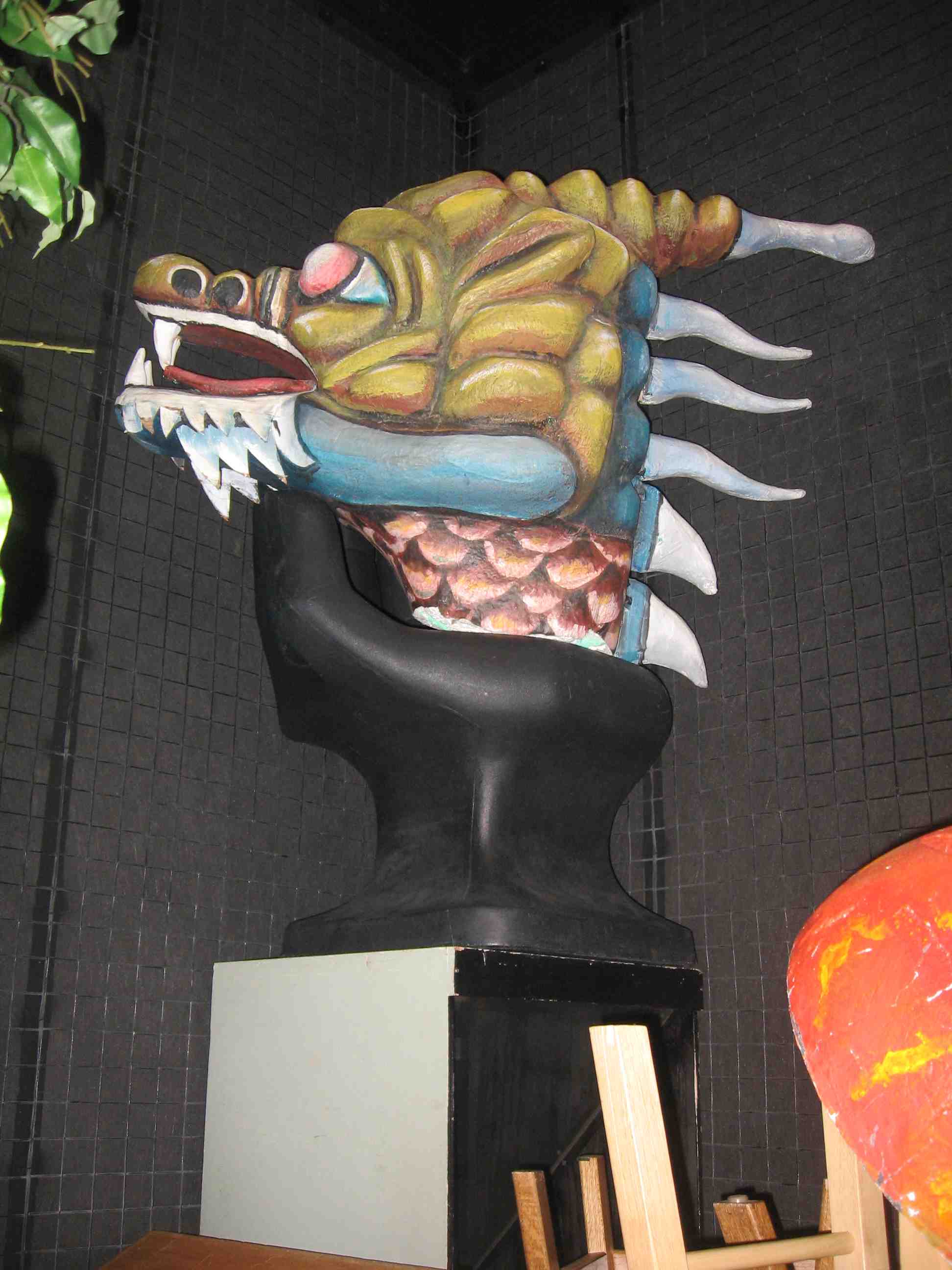 props available at Media Center: dragon head and hand chair